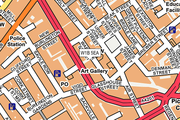 W1B 5EA map - OS OpenMap – Local (Ordnance Survey)