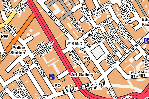 W1B 5NQ map - OS OpenMap – Local (Ordnance Survey)