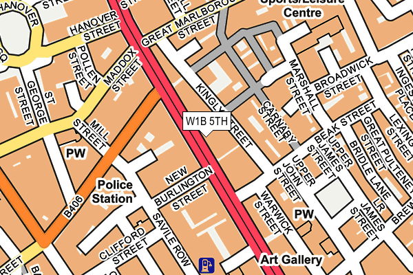 W1B 5TH map - OS OpenMap – Local (Ordnance Survey)