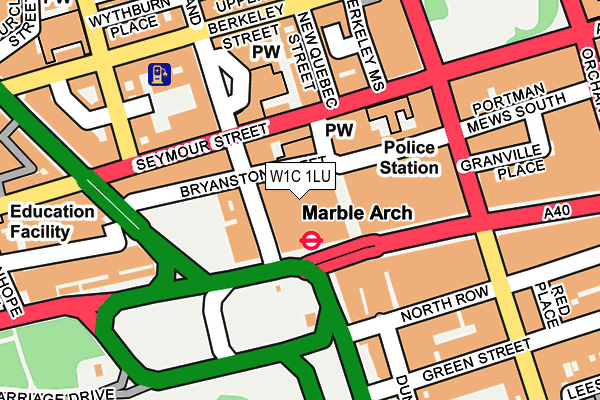 W1C 1LU map - OS OpenMap – Local (Ordnance Survey)