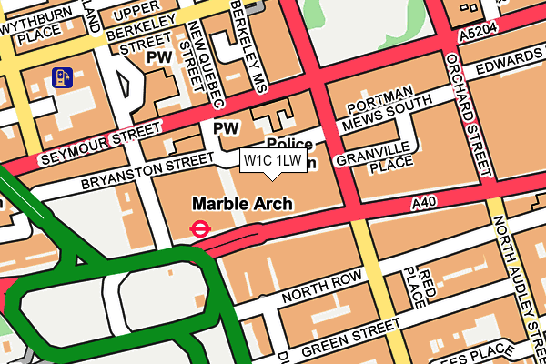 W1C 1LW map - OS OpenMap – Local (Ordnance Survey)