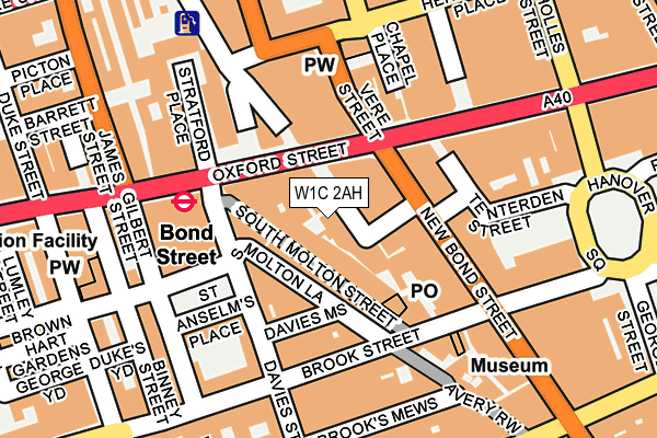 W1C 2AH map - OS OpenMap – Local (Ordnance Survey)