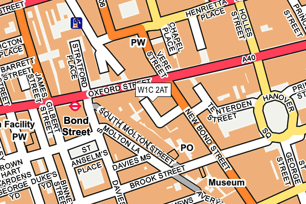 W1C 2AT map - OS OpenMap – Local (Ordnance Survey)