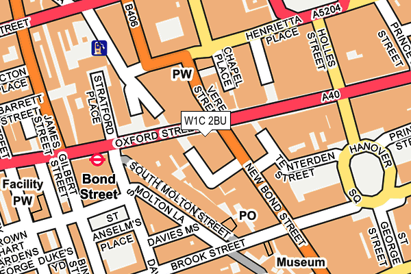 W1C 2BU map - OS OpenMap – Local (Ordnance Survey)