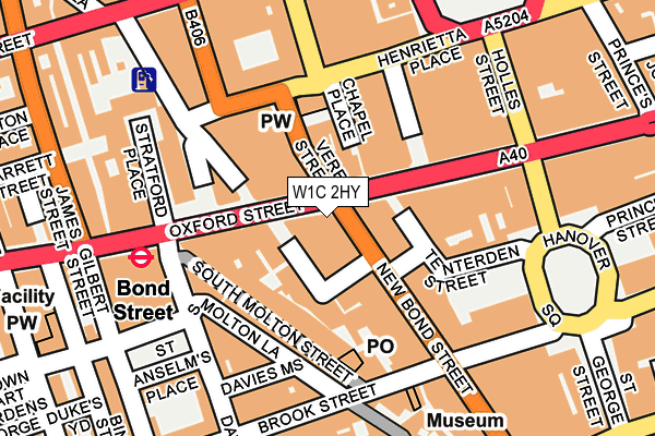 W1C 2HY map - OS OpenMap – Local (Ordnance Survey)