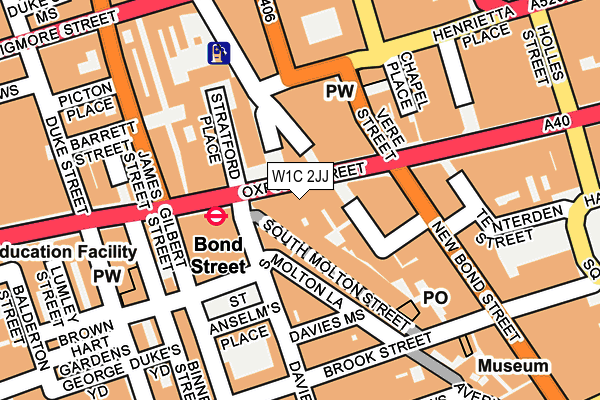 W1C 2JJ map - OS OpenMap – Local (Ordnance Survey)