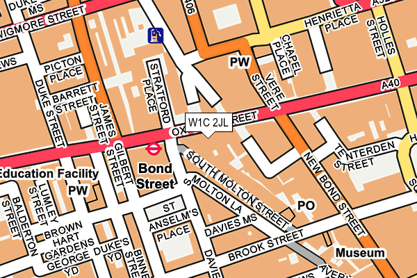 W1C 2JL map - OS OpenMap – Local (Ordnance Survey)