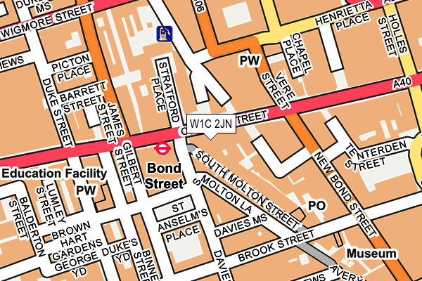 W1C 2JN map - OS OpenMap – Local (Ordnance Survey)