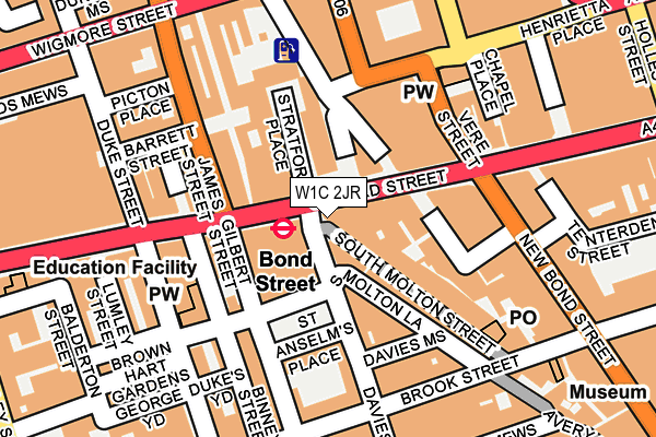 W1C 2JR map - OS OpenMap – Local (Ordnance Survey)