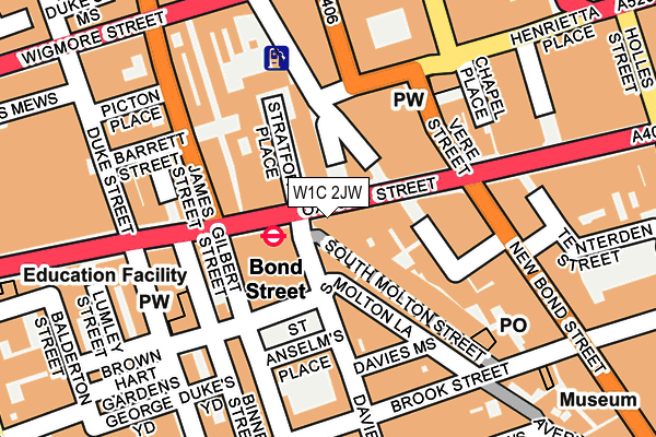 W1C 2JW map - OS OpenMap – Local (Ordnance Survey)