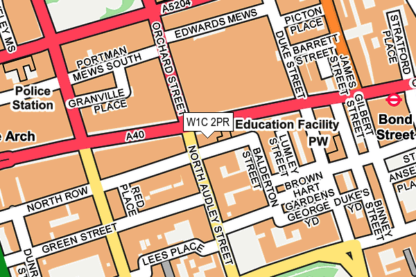 W1C 2PR map - OS OpenMap – Local (Ordnance Survey)