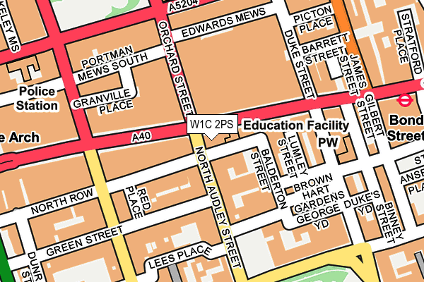 W1C 2PS map - OS OpenMap – Local (Ordnance Survey)