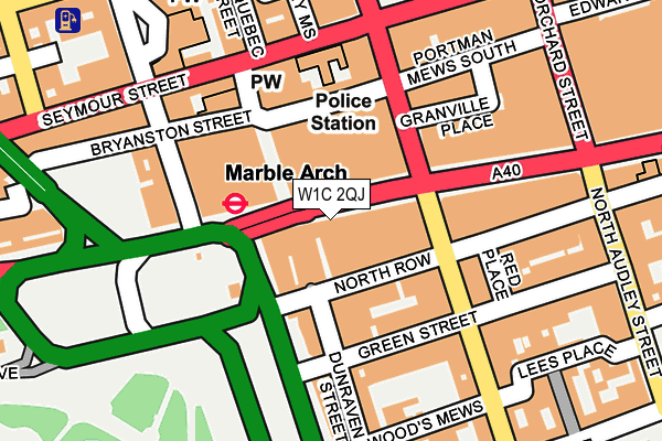 W1C 2QJ map - OS OpenMap – Local (Ordnance Survey)