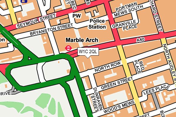 W1C 2QL map - OS OpenMap – Local (Ordnance Survey)