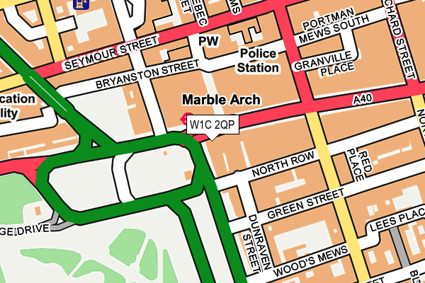 W1C 2QP map - OS OpenMap – Local (Ordnance Survey)