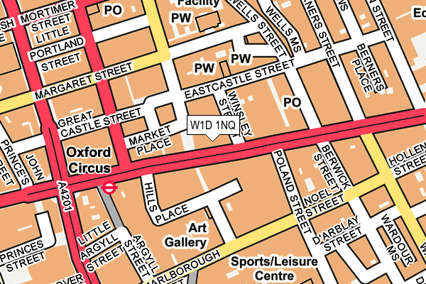 W1D 1NQ map - OS OpenMap – Local (Ordnance Survey)