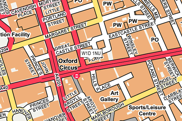 W1D 1NU map - OS OpenMap – Local (Ordnance Survey)