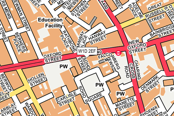 W1D 2EF map - OS OpenMap – Local (Ordnance Survey)