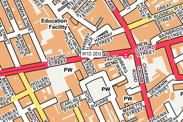 W1D 2EG map - OS OpenMap – Local (Ordnance Survey)