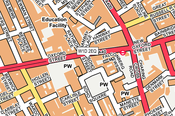 W1D 2EQ map - OS OpenMap – Local (Ordnance Survey)