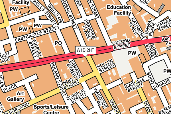 W1D 2HT map - OS OpenMap – Local (Ordnance Survey)