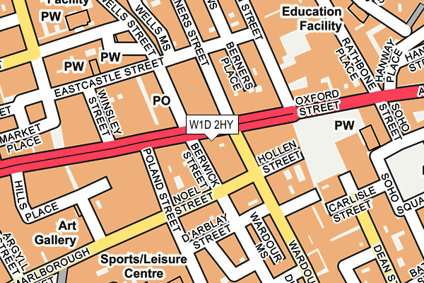 W1D 2HY map - OS OpenMap – Local (Ordnance Survey)