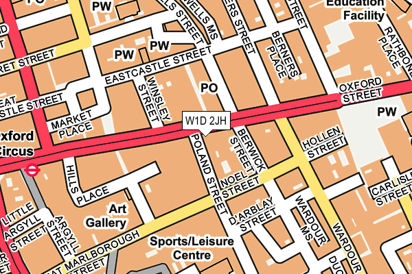W1D 2JH map - OS OpenMap – Local (Ordnance Survey)