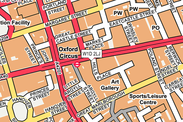 W1D 2LJ map - OS OpenMap – Local (Ordnance Survey)