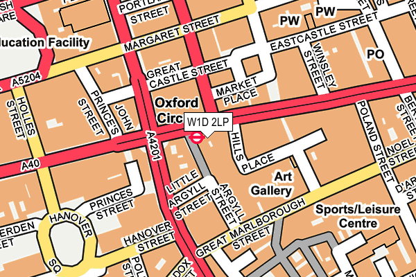 W1D 2LP map - OS OpenMap – Local (Ordnance Survey)
