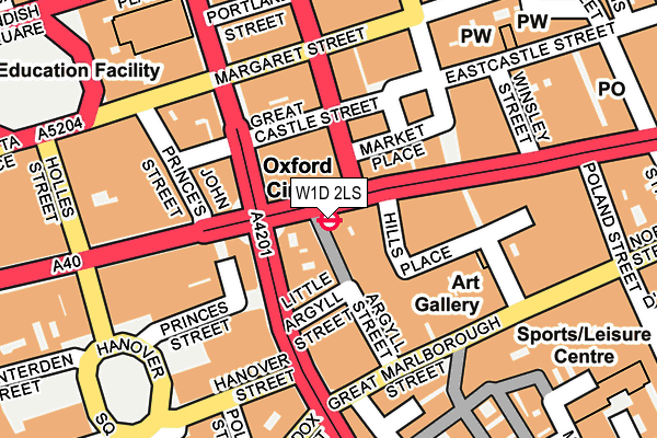W1D 2LS map - OS OpenMap – Local (Ordnance Survey)
