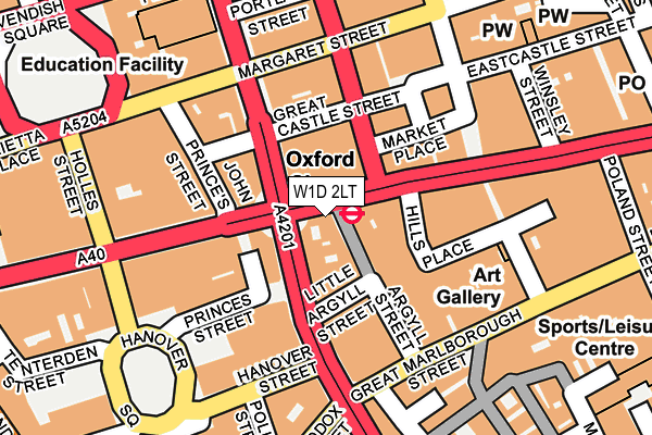 W1D 2LT map - OS OpenMap – Local (Ordnance Survey)