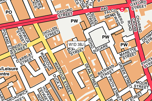W1D 3BJ map - OS OpenMap – Local (Ordnance Survey)
