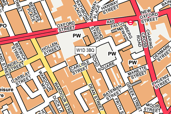 W1D 3BQ map - OS OpenMap – Local (Ordnance Survey)