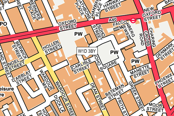 W1D 3BY map - OS OpenMap – Local (Ordnance Survey)