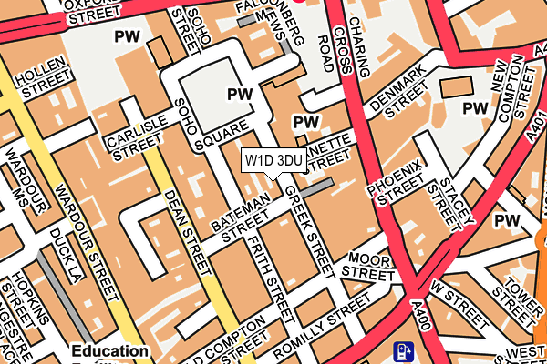 W1D 3DU map - OS OpenMap – Local (Ordnance Survey)