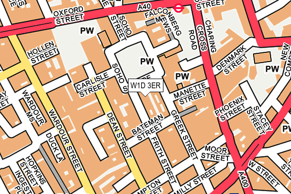 W1D 3ER map - OS OpenMap – Local (Ordnance Survey)