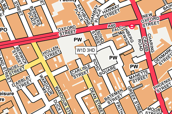 W1D 3HD map - OS OpenMap – Local (Ordnance Survey)