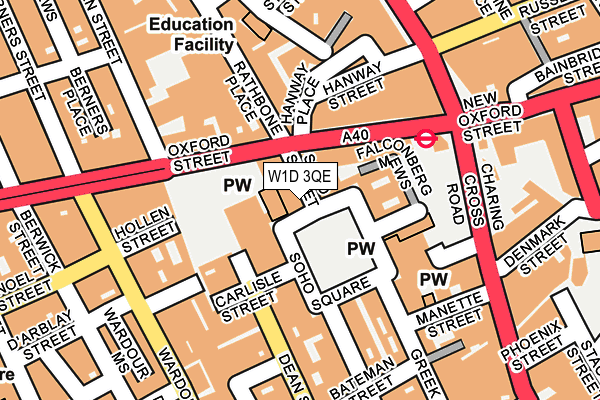 W1D 3QE map - OS OpenMap – Local (Ordnance Survey)