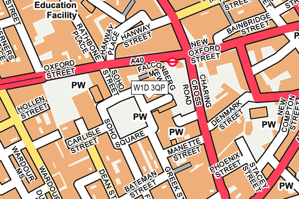 W1D 3QP map - OS OpenMap – Local (Ordnance Survey)