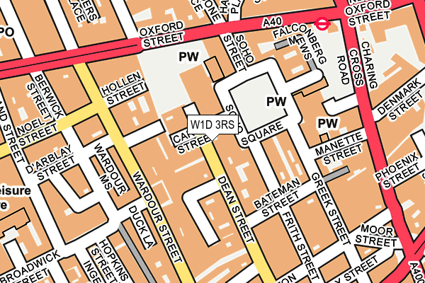 W1D 3RS map - OS OpenMap – Local (Ordnance Survey)