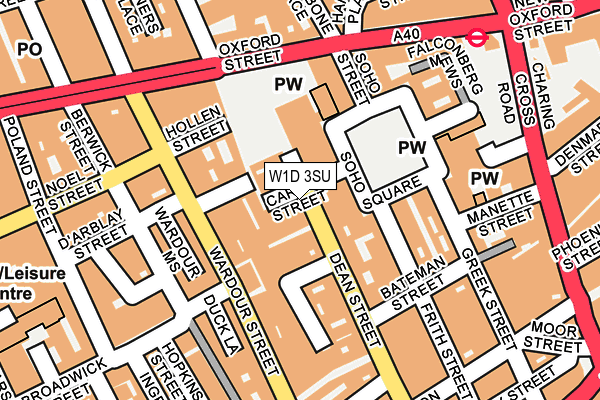 W1D 3SU map - OS OpenMap – Local (Ordnance Survey)