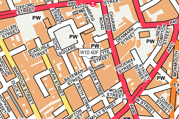 W1D 4DF map - OS OpenMap – Local (Ordnance Survey)