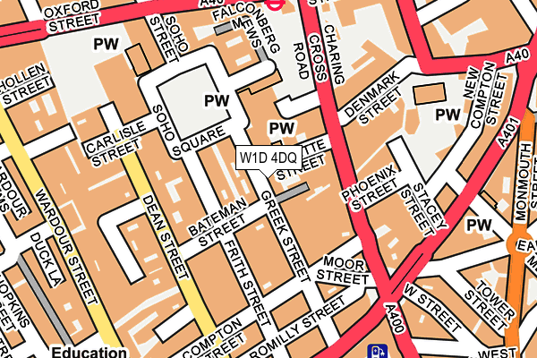 W1D 4DQ map - OS OpenMap – Local (Ordnance Survey)