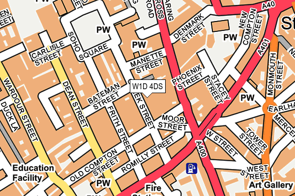 W1D 4DS map - OS OpenMap – Local (Ordnance Survey)