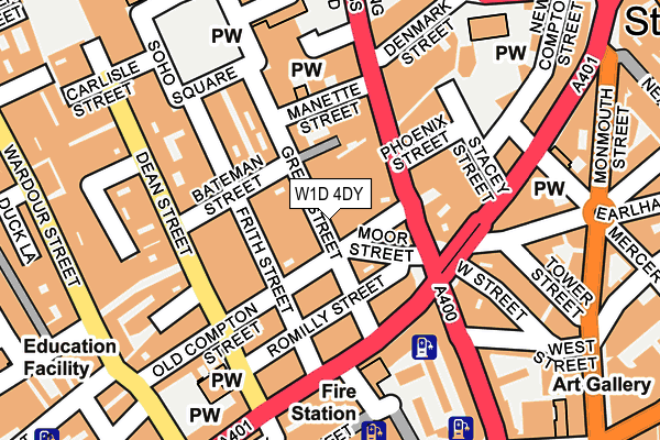 W1D 4DY map - OS OpenMap – Local (Ordnance Survey)