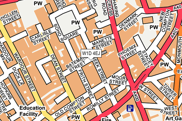 W1D 4EJ map - OS OpenMap – Local (Ordnance Survey)