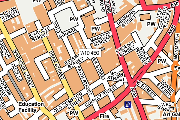 W1D 4EQ map - OS OpenMap – Local (Ordnance Survey)