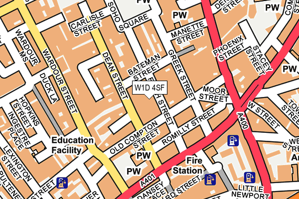 W1D 4SF map - OS OpenMap – Local (Ordnance Survey)