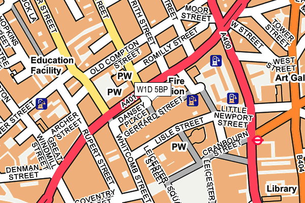 W1D 5BP map - OS OpenMap – Local (Ordnance Survey)