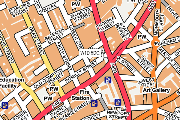 W1D 5DQ map - OS OpenMap – Local (Ordnance Survey)